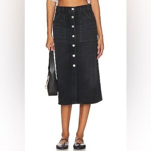 Citizens Of Humanity Charcoal Button-Down Skirt Anouck